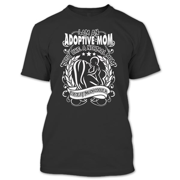 A black t-shirt with the shopify logo