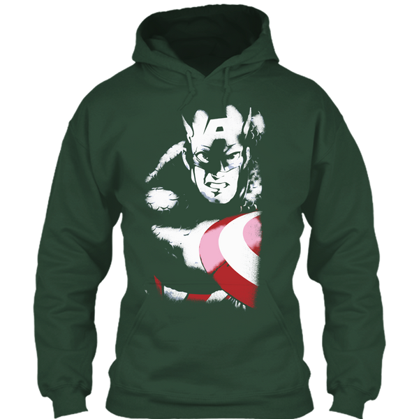 A black t-shirt with the shopify logo