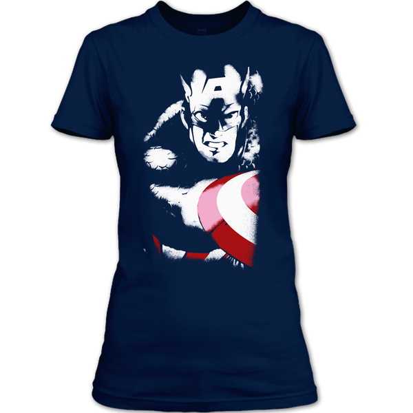 A black t-shirt with the shopify logo