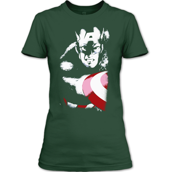 A black t-shirt with the shopify logo