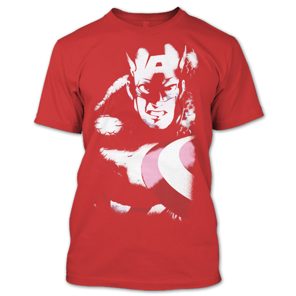 A black t-shirt with the shopify logo