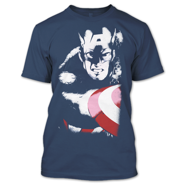 A black t-shirt with the shopify logo