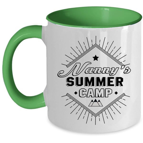 Cool Camping Nanny Coffee Mug, Nanny's Summer Camp Accent Mug