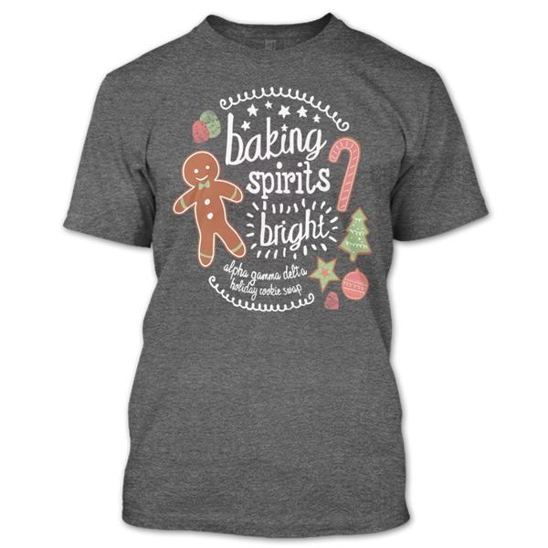 A black t-shirt with the shopify logo