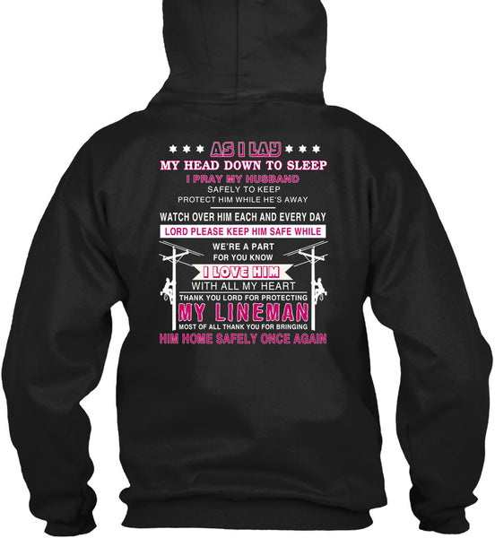 Thank You Lord For Protecting My Lineman T Shirt, I Pray My Husband Safely To Keep T Shirt