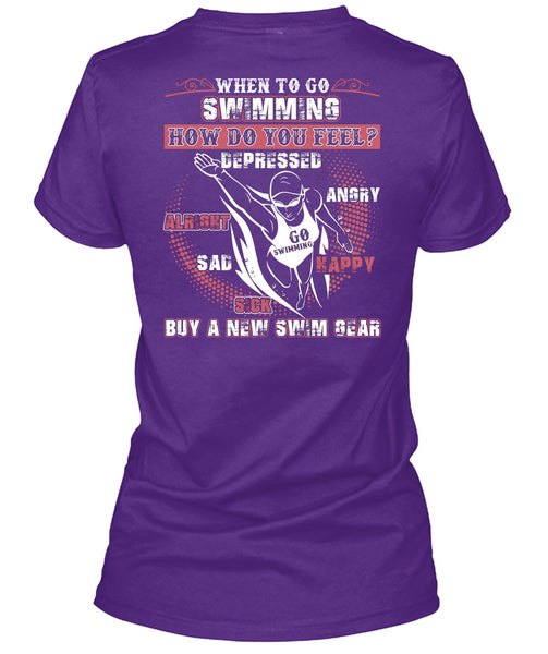 When To Go Swimming T Shirt, New Swim Gear T Shirt