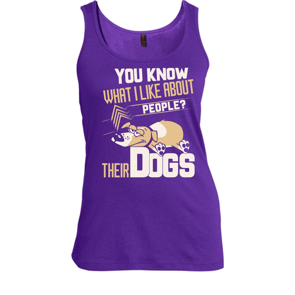 You Know what I Like About People T Shirt, Their Dogs T Shirt, Cool T Shirt