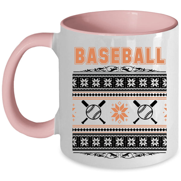 Christmas Humor  Coffee Mug, Baseball Accent Mug