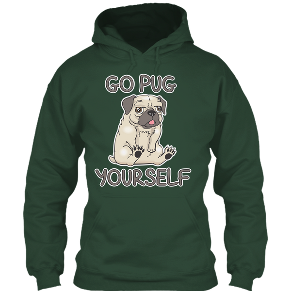 A black t-shirt with the shopify logo