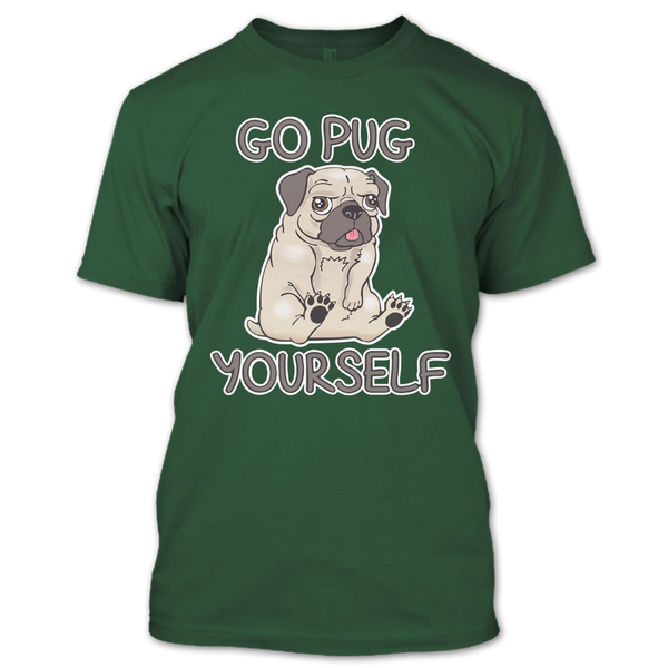 A black t-shirt with the shopify logo