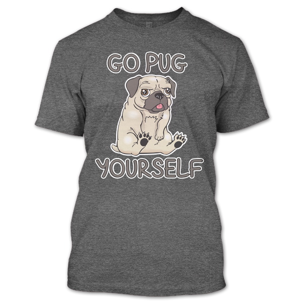 A black t-shirt with the shopify logo