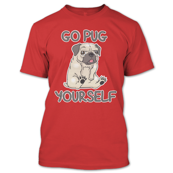 A black t-shirt with the shopify logo