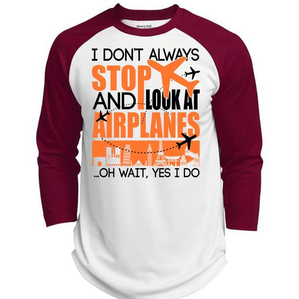 Look At Airplanes T Shirt, I Love Aiplanes T Shirt, Awesome T-Shirts  (Polyester Game Baseball Jersey)
