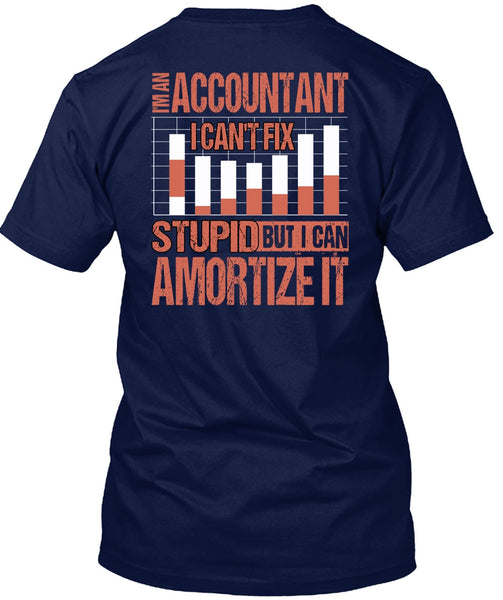I'm An Accountant T Shirt, I Can't Fix Stupid T Shirt