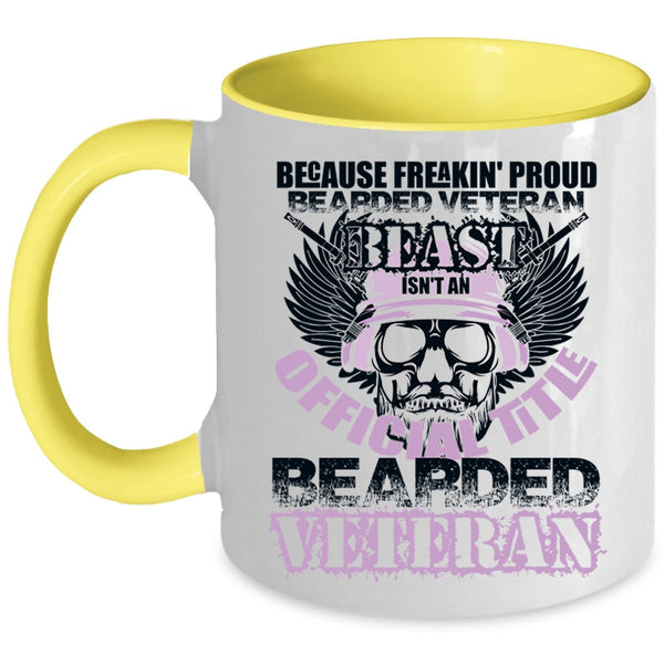 Bearded Veteran Coffee Mug, Proud Bearded Veteran Beast Accent Mug