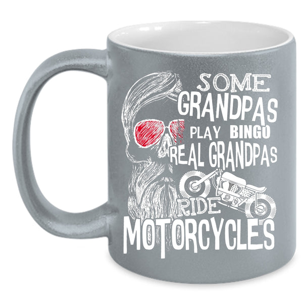 Real Grandpas Ride Motorcycles Coffee Mug, Awesome Grandpas Coffee Cup