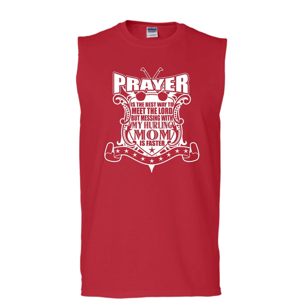 Messing With My Hurling Mom T Shirt, Coolest Hurling Mom Tank Top (Men's Cotton Sleeveless)
