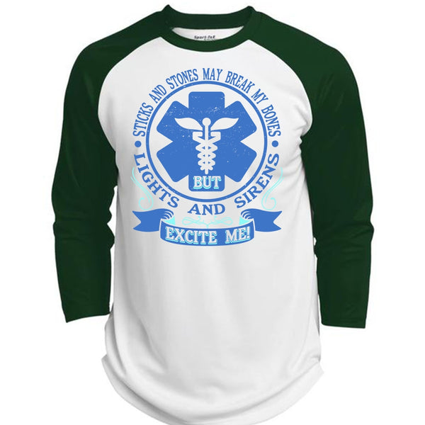 Lights And Sirens Excite Me T Shirt, I Love Nursing T Shirt, Awesome T-Shirts  (Polyester Game Baseball Jersey)