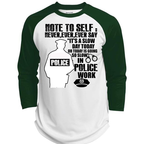 Slow Police Work T Shirt, I Love Police T Shirt, Awesome T-Shirts  (Polyester Game Baseball Jersey)