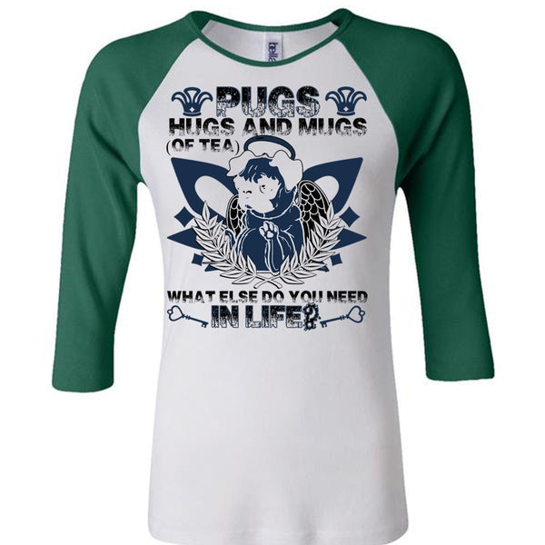 Pugs Hugs And Mugs T Shirt, I Love Pug T Shirt, Awesome T-Shirts