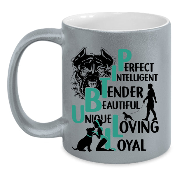 Lovely Pitbull Lovers Coffee Mug, Pitbull Accent Mug