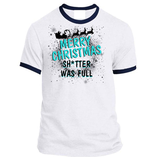 A black t-shirt with the shopify logo