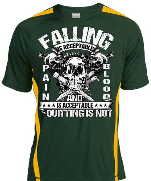 Falling Is Acceptable T Shirt, Being A Veteran T Shirt, Cool Shirt