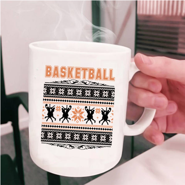 Ugly Christmas Coffee Mug, Basketball Cup