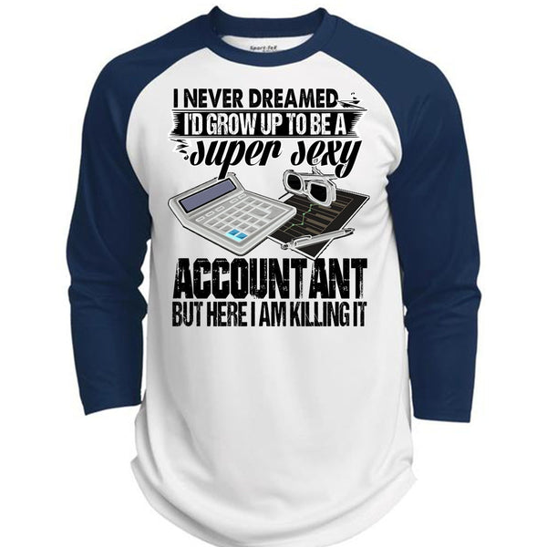 I'd Grow Up To Be An Accountant T Shirt, I Love Accountant T Shirt, Awesome T-Shirts  (Polyester Game Baseball Jersey)