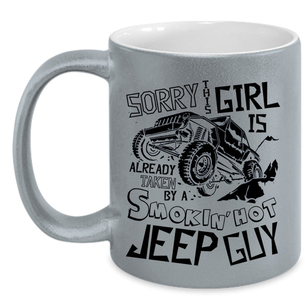 Married Coffee Mug, This Girl Is Already Taken By A Jeep Guy Accent Mug
