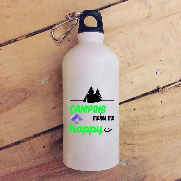 Camping Makes Me Happy 20 oz Stainless Steel Bottle,I Love Camping Outdoor Sports Water Bottle