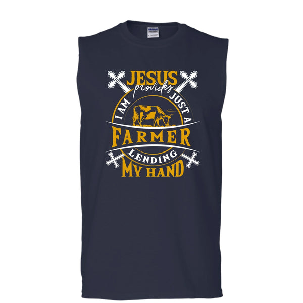 I Am Just A Farmer T Shirt, Coolest Farmer Ever Tank Top (Men's Cotton Sleeveless)