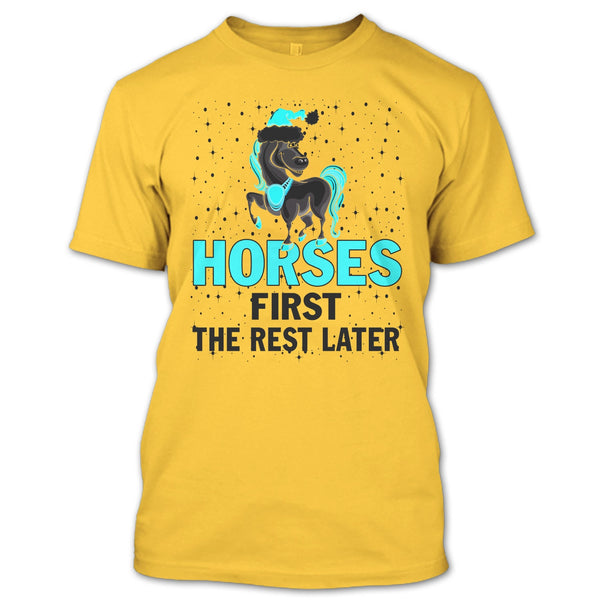 Horses First The Rest Later T Shirt, Equestrian Merry Christmas T Shirt