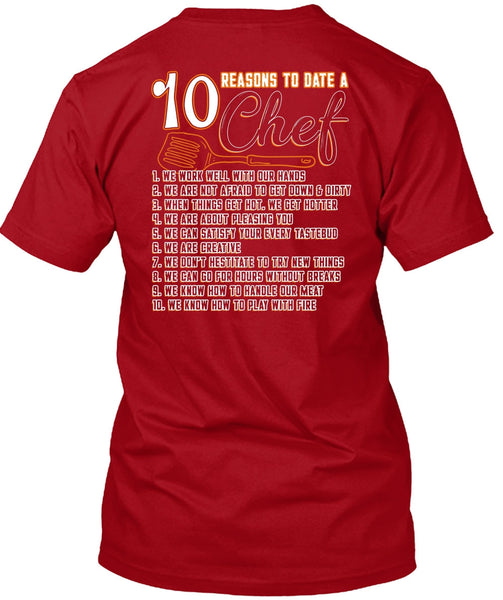 10 Reasons To Date A 10 Chef T Shirt, Play With Fire T Shirt