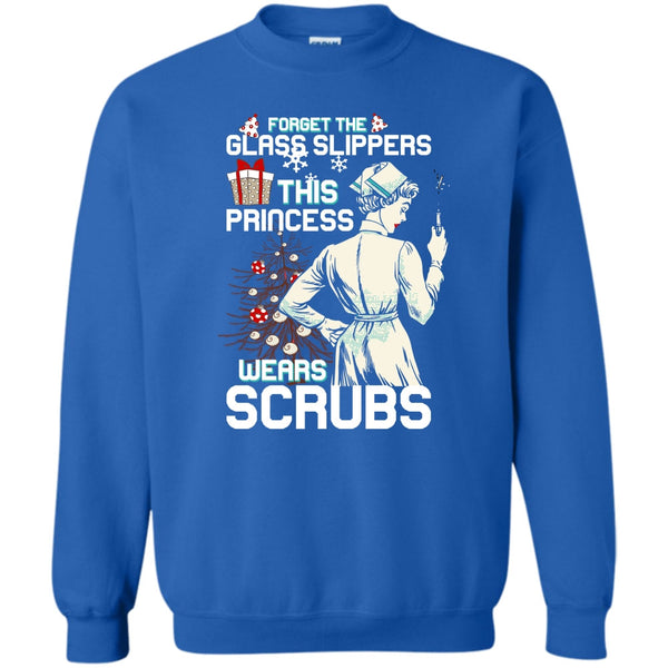 This Princess Wears Scrubs T Shirt, Coolest Nurse Merry Christmas Sweatshirt