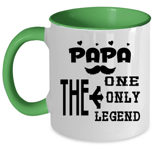 Awesome Gift For Papa Coffee Mug, Papa The One The Only Accent Mug
