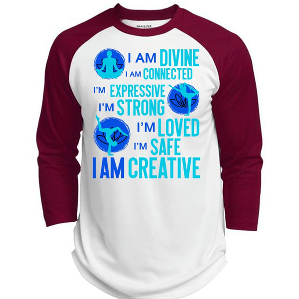 I Am Creative T Shirt, I Love Yoga T Shirt, Awesome T-Shirts  (Polyester Game Baseball Jersey)