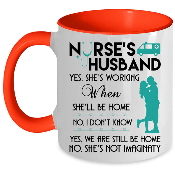 Awesome Nurse's Husband Coffee Mug, Nurse's Husband Accent Mug