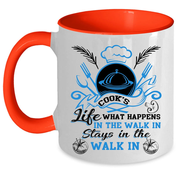 Cool Gift For Chef Coffee Mug, Cook's Life Accent Mug