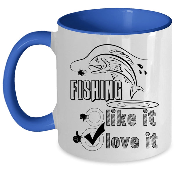 I Love Fishing Coffee Mug, Fishing Accent Mug
