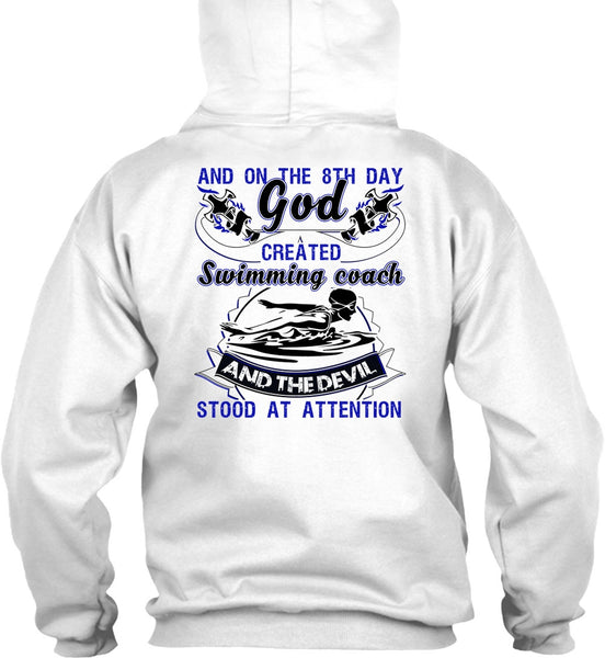 God Created Swimming Coach T Shirt, I Love Swimming T Shirt