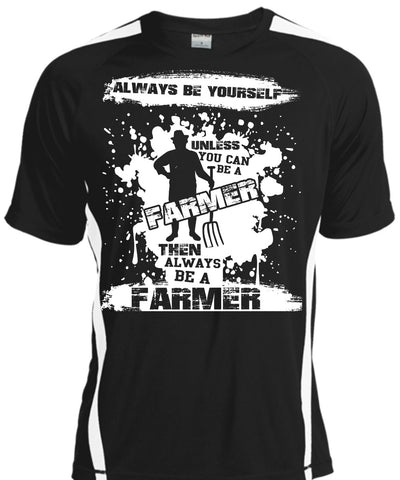 A black t-shirt with the shopify logo
