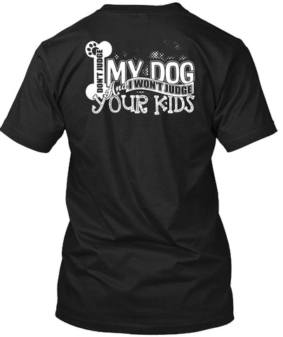 A black t-shirt with the shopify logo