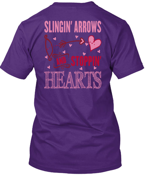 Slinging Arrows And Stopping Hearts T Shirt, I Love Husband T Shirt