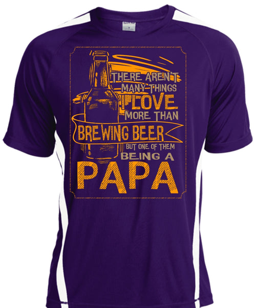 Being A Papa T Shirt, I Love More Than Brewing Beer T Shirt, Cool Shirt