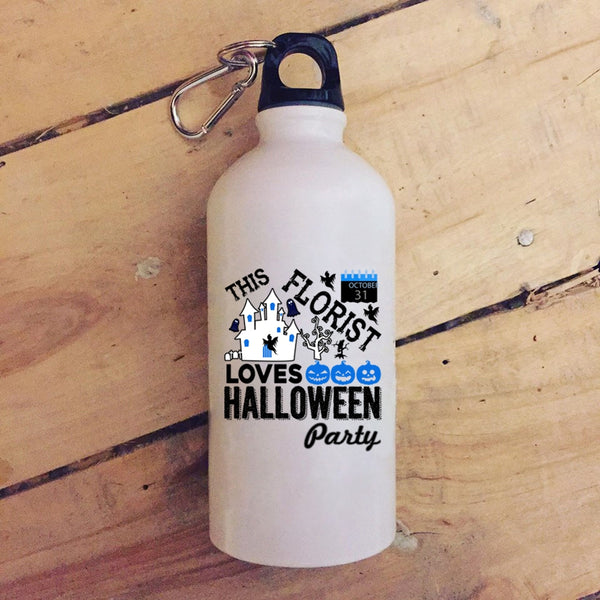 This Florist Loves Halloween Party 20 oz Stainless Steel Bottle,Cute Florist Outdoor Sports Water Bottle
