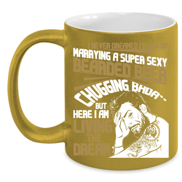 I'd End Up Marrying A Bearded Beer Coffee Mug, Cool Just Married Coffee Cup
