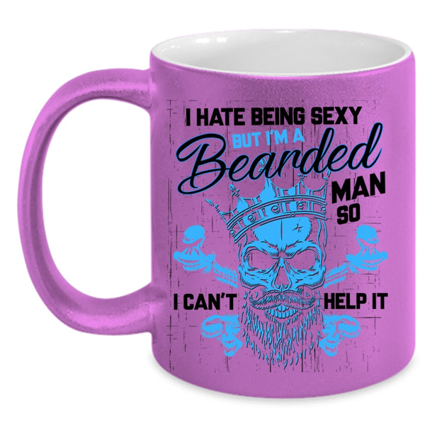 Cool Gift For Dad Coffee Mug, I'm A Bearded Man Accent Mug
