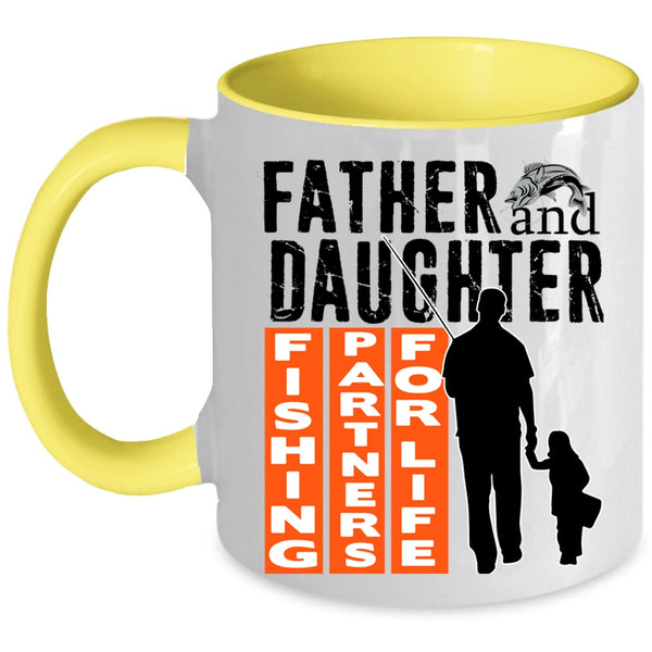 Fishing Partners For Life Coffee Mug, Father And Daughter Accent Mug