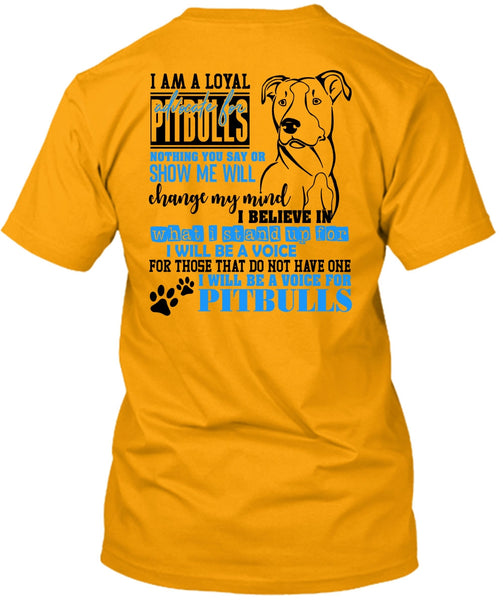 I Will Be A Voice For Pit Bulls T Shirt, I Love Dog T Shirt